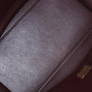 CELINE Trapeze Medium Hand Bag Leather 2way Gray Gold Auth BA7555-21