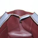 CELINE Trapeze Medium Hand Bag Leather 2way Gray Gold Auth BA7555-22