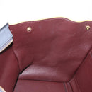 CELINE Trapeze Medium Hand Bag Leather 2way Gray Gold Auth BA7555-23