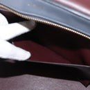 CELINE Trapeze Medium Hand Bag Leather 2way Gray Gold Auth BA7555-24