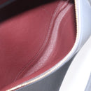 CELINE Trapeze Medium Hand Bag Leather 2way Gray Gold Auth BA7555-25