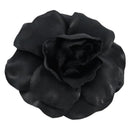 CHANEL Camelia Brooch metal Black CC Auth BA7556-1