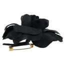CHANEL Camelia Brooch metal Black CC Auth BA7556-3