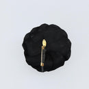 CHANEL Camelia Brooch metal Black CC Auth BA7556-6