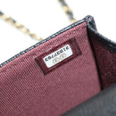 CHANEL Matelasse Chain Shoulder Bag Caviar Skin Black Gold CC Auth BA7560M-11