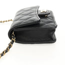 CHANEL Matelasse Chain Shoulder Bag Caviar Skin Black Gold CC Auth BA7560M-4