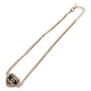 CHANEL Heart Necklace metal Silver CC Auth BA7561M-3