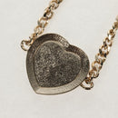 CHANEL Heart Necklace metal Silver CC Auth BA7561M-9