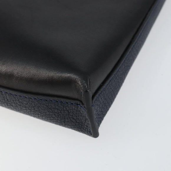 Chloe Shoulder Bag Leather Black Gold Auth BA7568