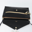 Chloe Shoulder Bag Leather Black Gold Auth BA7568-10