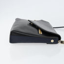 Chloe Shoulder Bag Leather Black Gold Auth BA7568-3