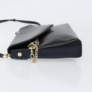 Chloe Shoulder Bag Leather Black Gold Auth BA7568-4