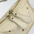Chloe Hand Bag Leather White Gold Auth BA7569-10