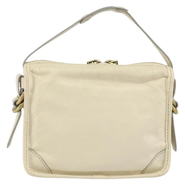 Chloe Hand Bag Leather White Gold Auth BA7569 - 0