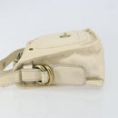 Chloe Hand Bag Leather White Gold Auth BA7569-4