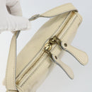 Chloe Hand Bag Leather White Gold Auth BA7569-6