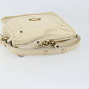 Chloe Hand Bag Leather White Gold Auth BA7569-7