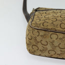 CELINE C Sulky Shoulder Bag Canvas Beige Auth BA757-9