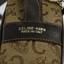 CELINE C Sulky Shoulder Bag Canvas Beige Auth BA757-10