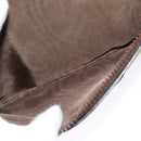 CELINE C Sulky Shoulder Bag Canvas Beige Auth BA757-12