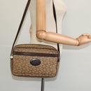 CELINE C Sulky Shoulder Bag Canvas Beige Auth BA757-21