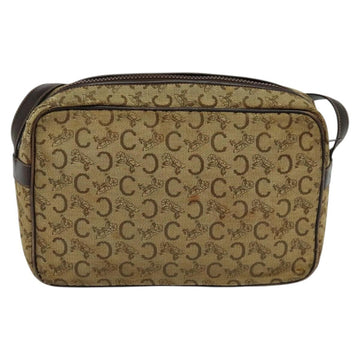 CELINE C Sulky Shoulder Bag Canvas Beige Auth BA757 - 0