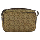 CELINE C Sulky Shoulder Bag Canvas Beige Auth BA757-2