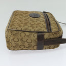 CELINE C Sulky Shoulder Bag Canvas Beige Auth BA757-4