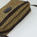 CELINE C Sulky Shoulder Bag Canvas Beige Auth BA757-6