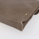 BALLY Shoulder Bag Leather Beige Gold Auth BA7570-16