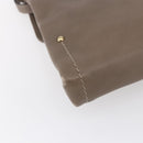 BALLY Shoulder Bag Leather Beige Gold Auth BA7570-17