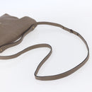 BALLY Shoulder Bag Leather Beige Gold Auth BA7570-8