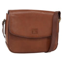 Burberrys Shoulder Bag Leather Gold Brown Auth BA7571-1