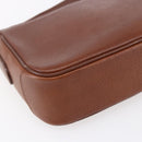 Burberrys Shoulder Bag Leather Gold Brown Auth BA7571-16