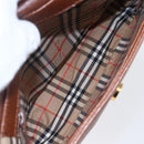 Burberrys Shoulder Bag Leather Gold Brown Auth BA7571-10