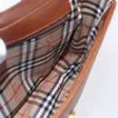 Burberrys Shoulder Bag Leather Gold Brown Auth BA7571-18