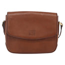 Burberrys Shoulder Bag Leather Gold Brown Auth BA7571-13
