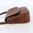 Burberrys Shoulder Bag Leather Gold Brown Auth BA7571-3