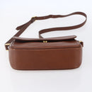 Burberrys Shoulder Bag Leather Gold Brown Auth BA7571-5