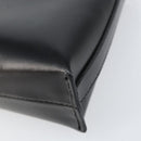 BURBERRY Hand Bag Leather Black Silver Auth BA7572-9