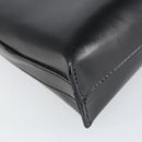 BURBERRY Hand Bag Leather Black Silver Auth BA7572-14