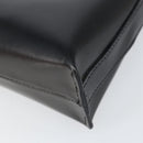 BURBERRY Hand Bag Leather Black Silver Auth BA7572-15