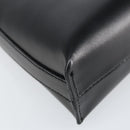 BURBERRY Hand Bag Leather Black Silver Auth BA7572-16