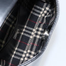 BURBERRY Hand Bag Leather Black Silver Auth BA7572-11