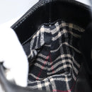 BURBERRY Hand Bag Leather Black Silver Auth BA7572-19