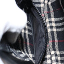 BURBERRY Hand Bag Leather Black Silver Auth BA7572-12