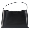 BURBERRY Hand Bag Leather Black Silver Auth BA7572-2
