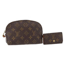 LOUIS VUITTON Monogram Pouch 2 Set LV Auth BA7575-1