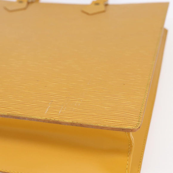 LOUIS VUITTON Epi Sac Plat Hand Bag Yellow M52079 LV Auth BA7577