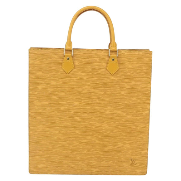 LOUIS VUITTON Epi Sac Plat Hand Bag Yellow M52079 LV Auth BA7577